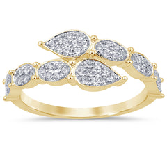 SPECIAL!.35ct G SI 14K Yellow Gold Diamond Wrap Around Band Ring Size 6.5
