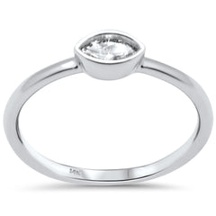 SPECIAL! .22ct G SI 14K White Gold Diamond Marquise cut Band Ring Size 6.5