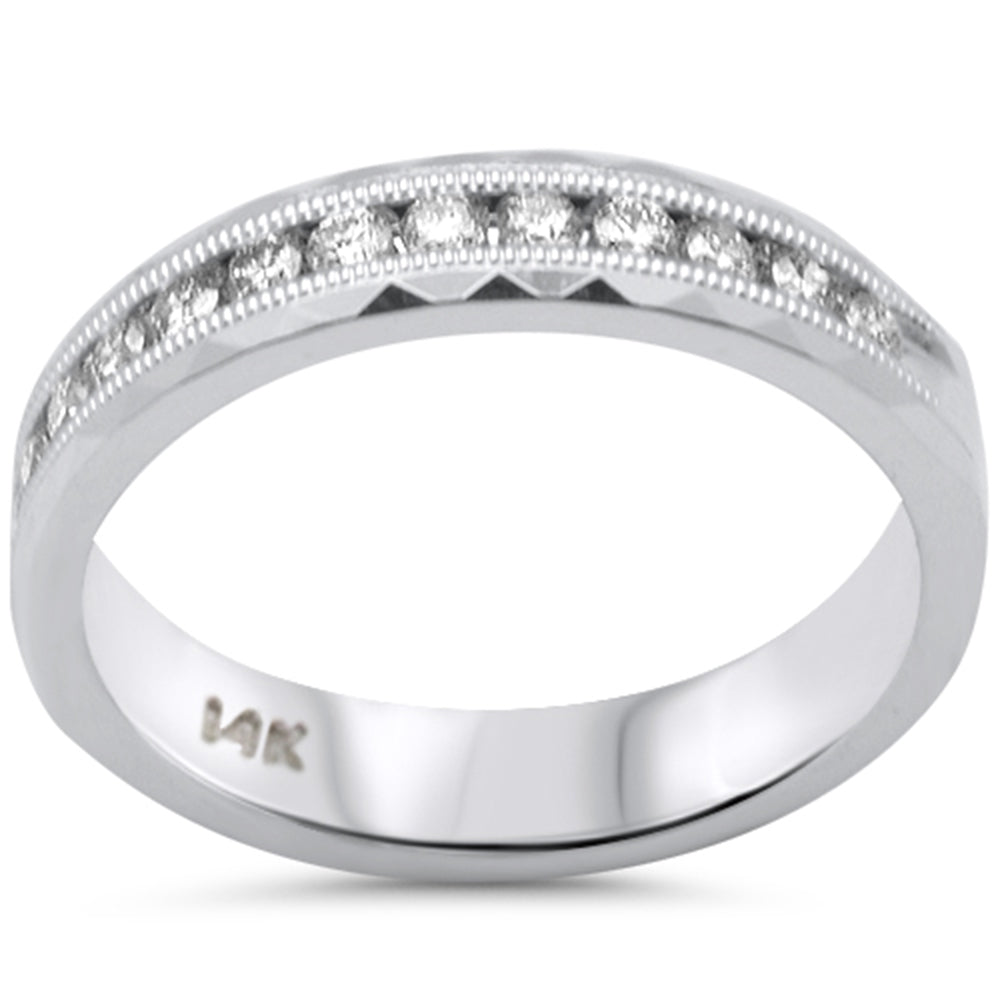 SPECIAL! .31ct G SI 14K White Gold Diamond Wedding Band Ring  Size 6.5