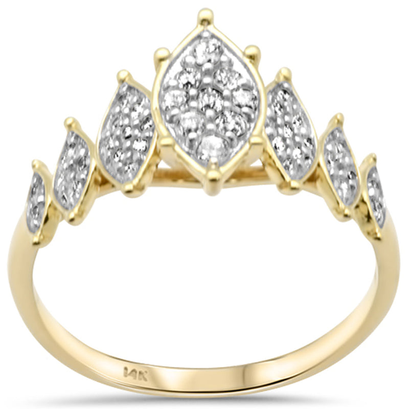 SPECIAL! .37ct G SI 14K Yellow Gold Diamond Marquees Band Ring  Size 6.5