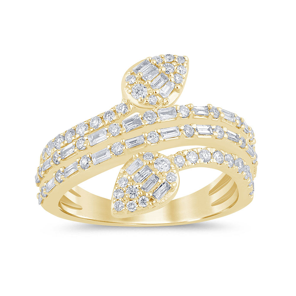SPECIAL! .76ct G SI 14K Yellow Gold Diamond Wrap Around Band Ring  Size 6.5