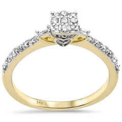 SPECIAL! .38ct G SI 14K Yellow Gold Round & Baguette Diamond Ring Size 6.5