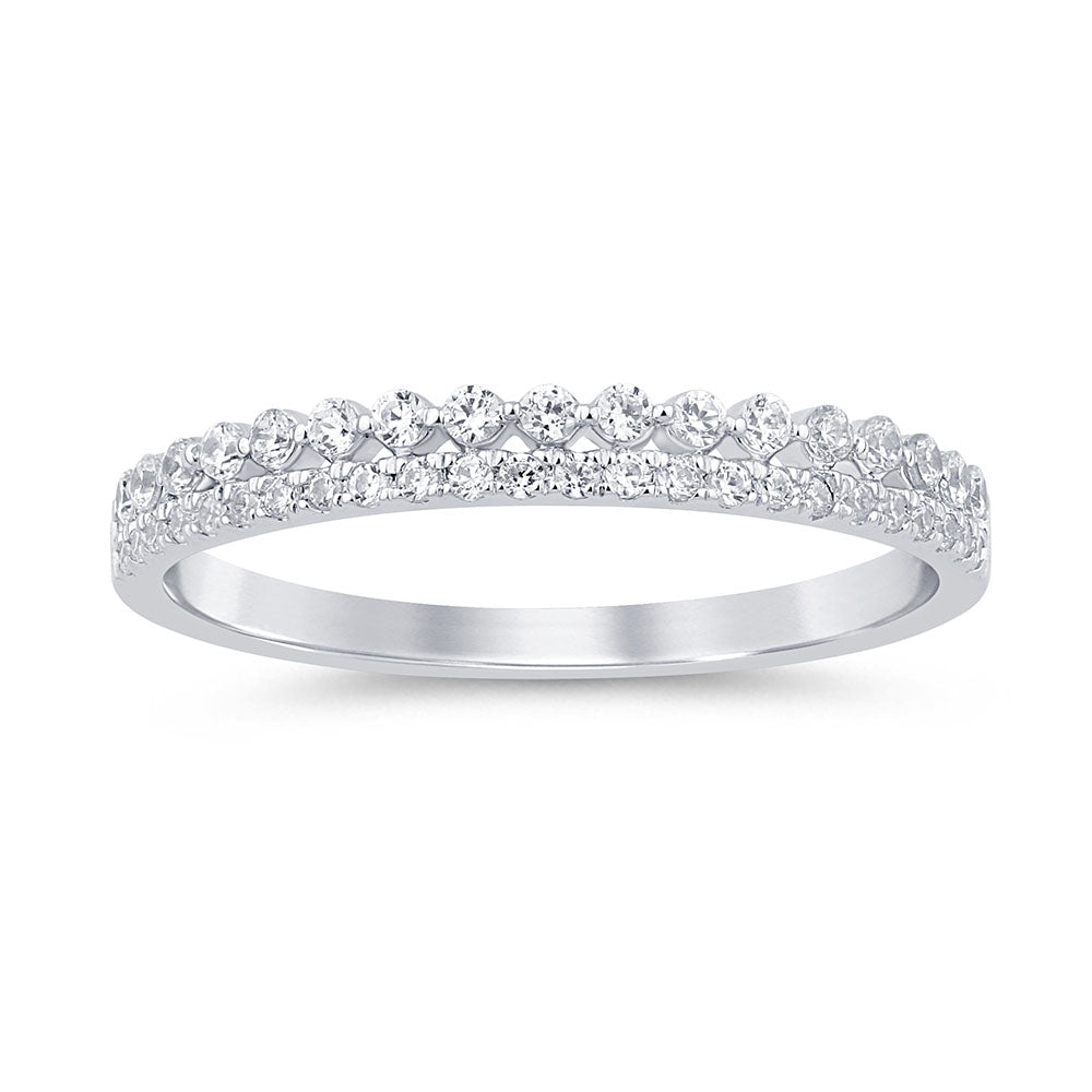 SPECIAL! .24ct G SI 14K White Gold Diamond Band Ring Size 6.5