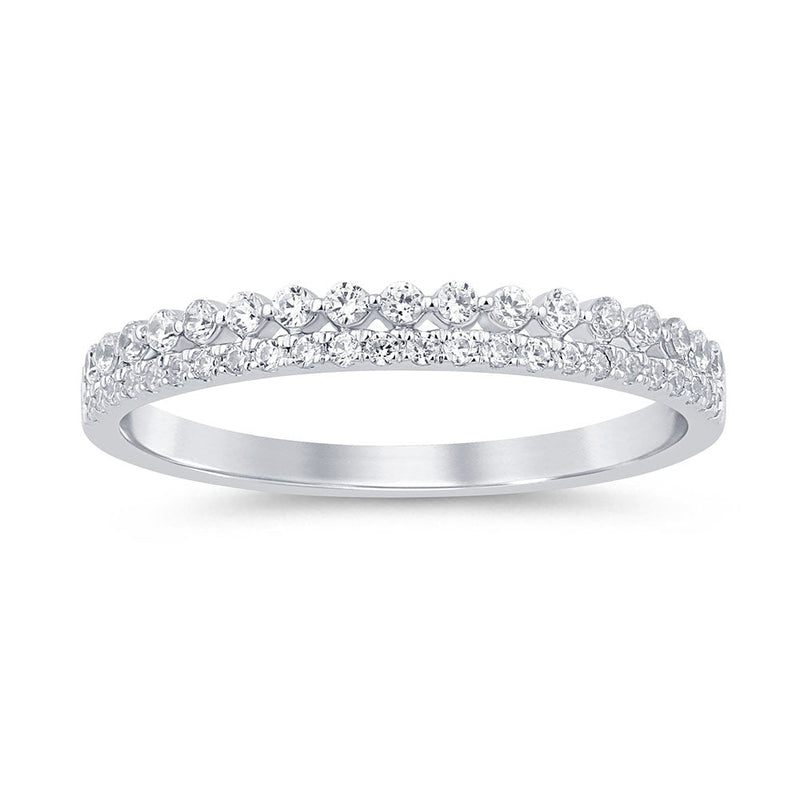 SPECIAL! .24ct G SI 14K White Gold Diamond Band Ring Size 6.5