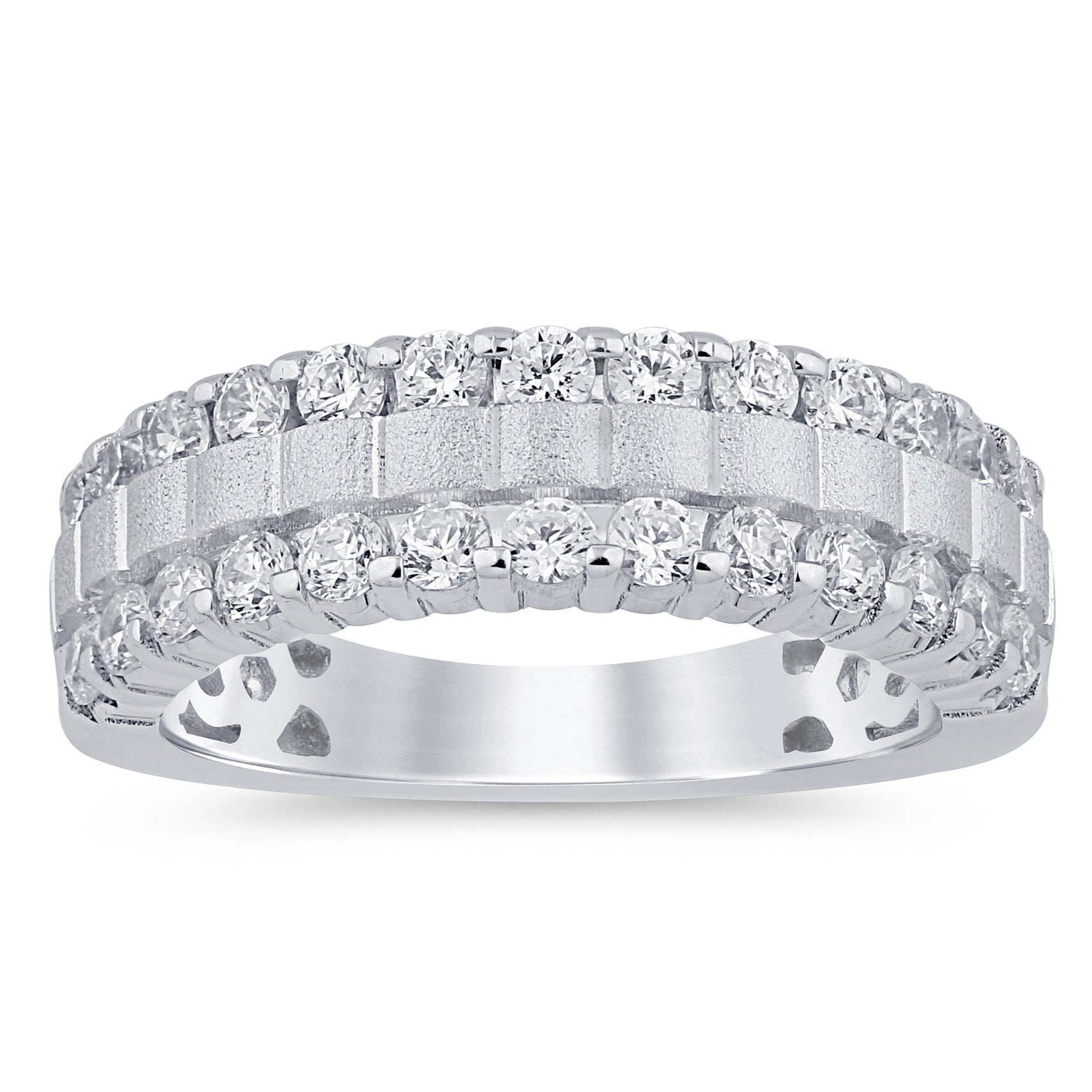 SPECIAL! .98ct G SI 14K White Gold Diamond Band Ring Size 6.5