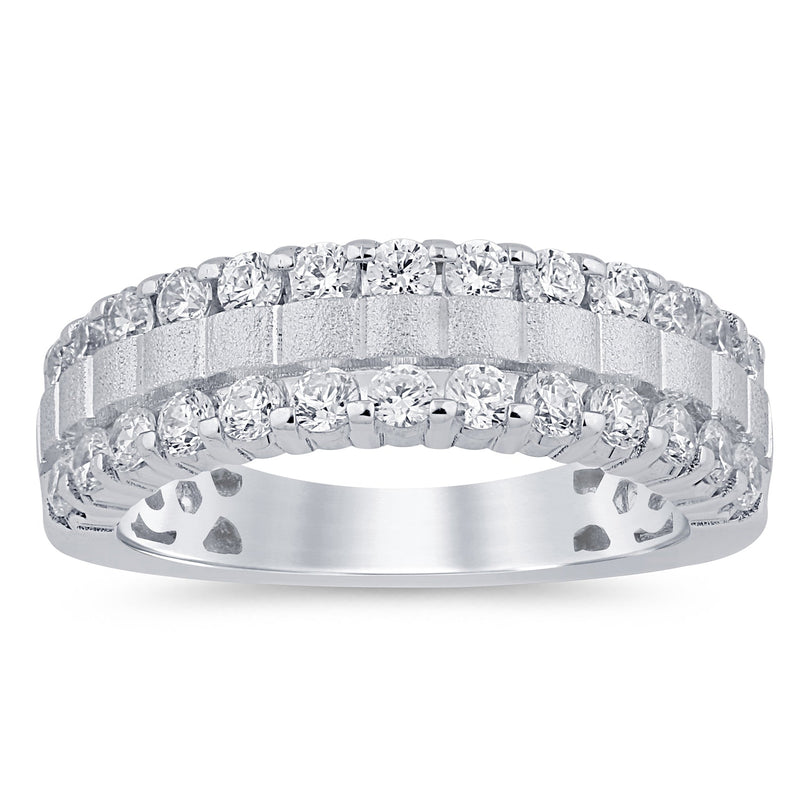 SPECIAL! .98ct G SI 14K White Gold Diamond Band Ring Size 6.5