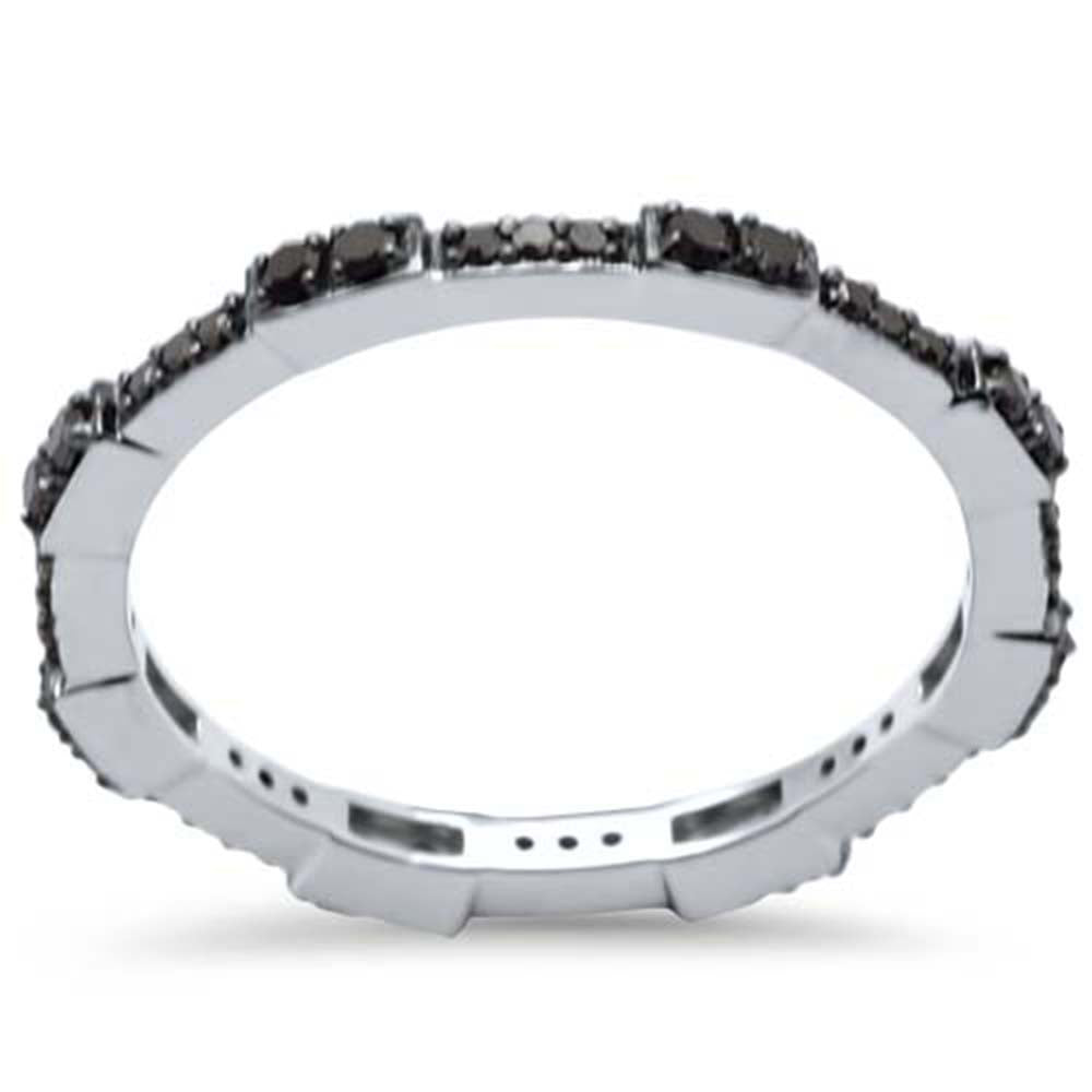 SPECIAL! .33ct G SI 14K White Gold Black Diamond Band Ring  Size 7