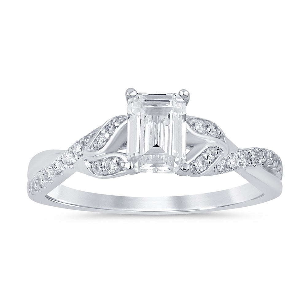 SPECIAL!.55ct G SI 14K White Gold Oval Shape Diamond Engagement Ring  Size 6.5
