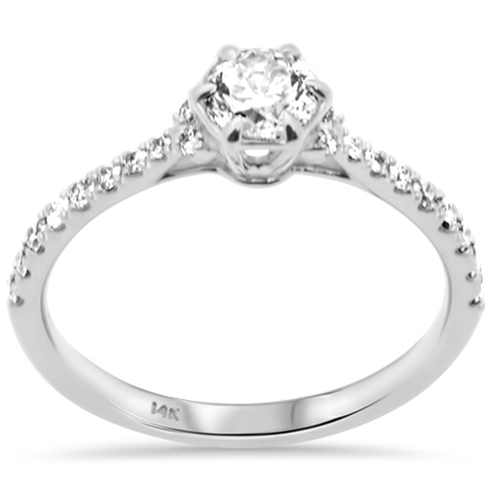 SPECIAL!.78ct G SI 14K White Gold Round Diamond Engagement Ring  Size 6.5