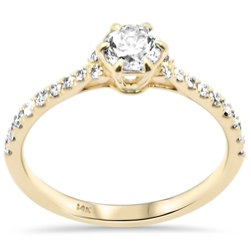 SPECIAL!.71ct G SI 14K Yellow Gold Round Diamond Engagement Ring  Size 6.5