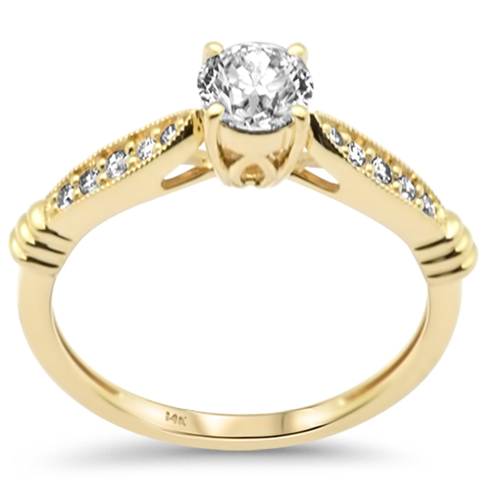SPECIAL!.66ct G SI 14K Yellow Gold Round Diamond Engagement Ring  Size 6.5
