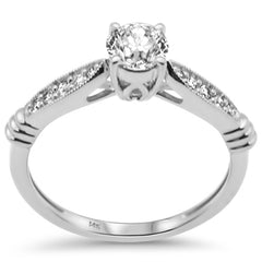 SPECIAL!.66ct G SI 14K White Gold Round Diamond Engagement Ring  Size 6.5