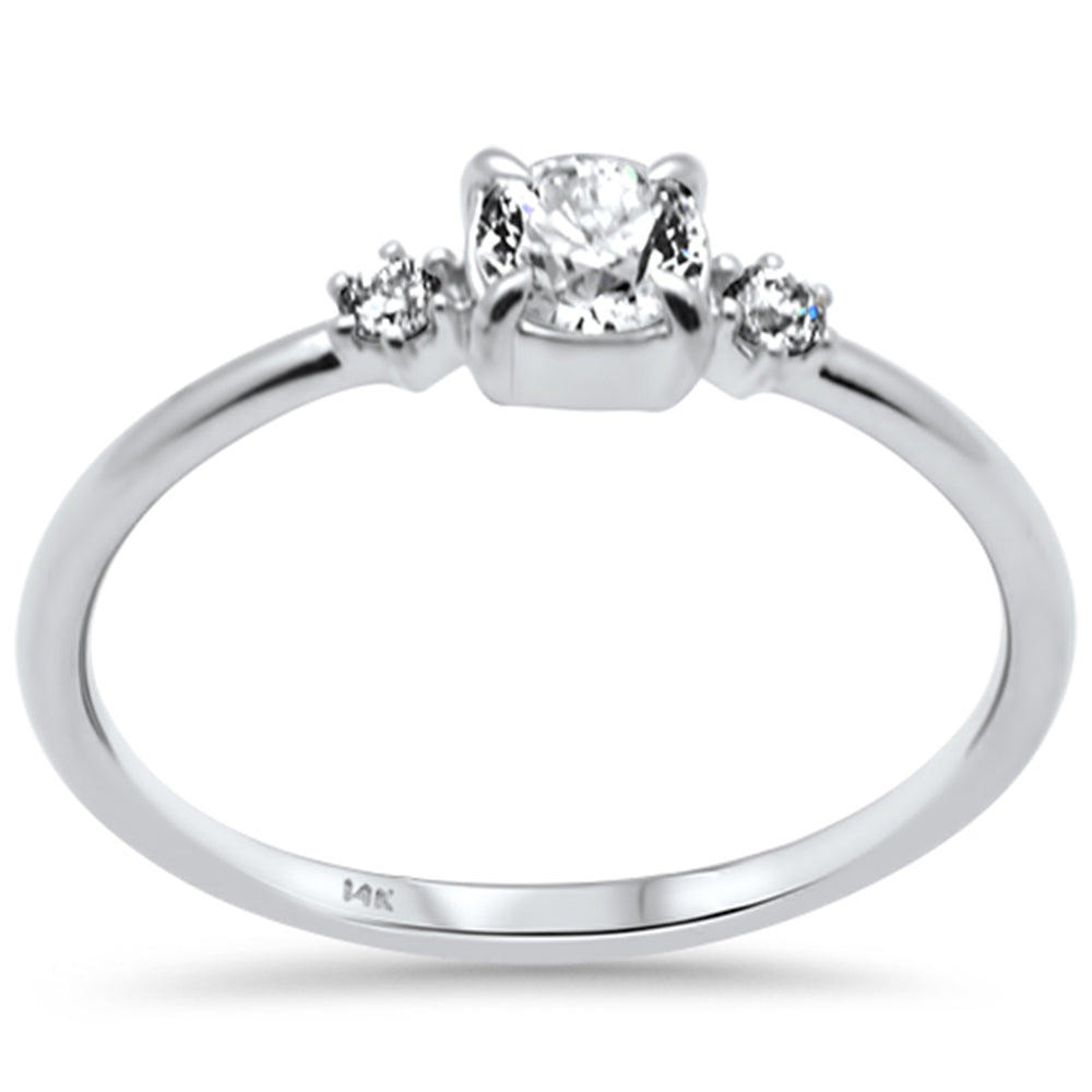 SPECIAL!.33ct G SI 14K White Gold Round Diamond Thin Engagement Ring  Size 6.5