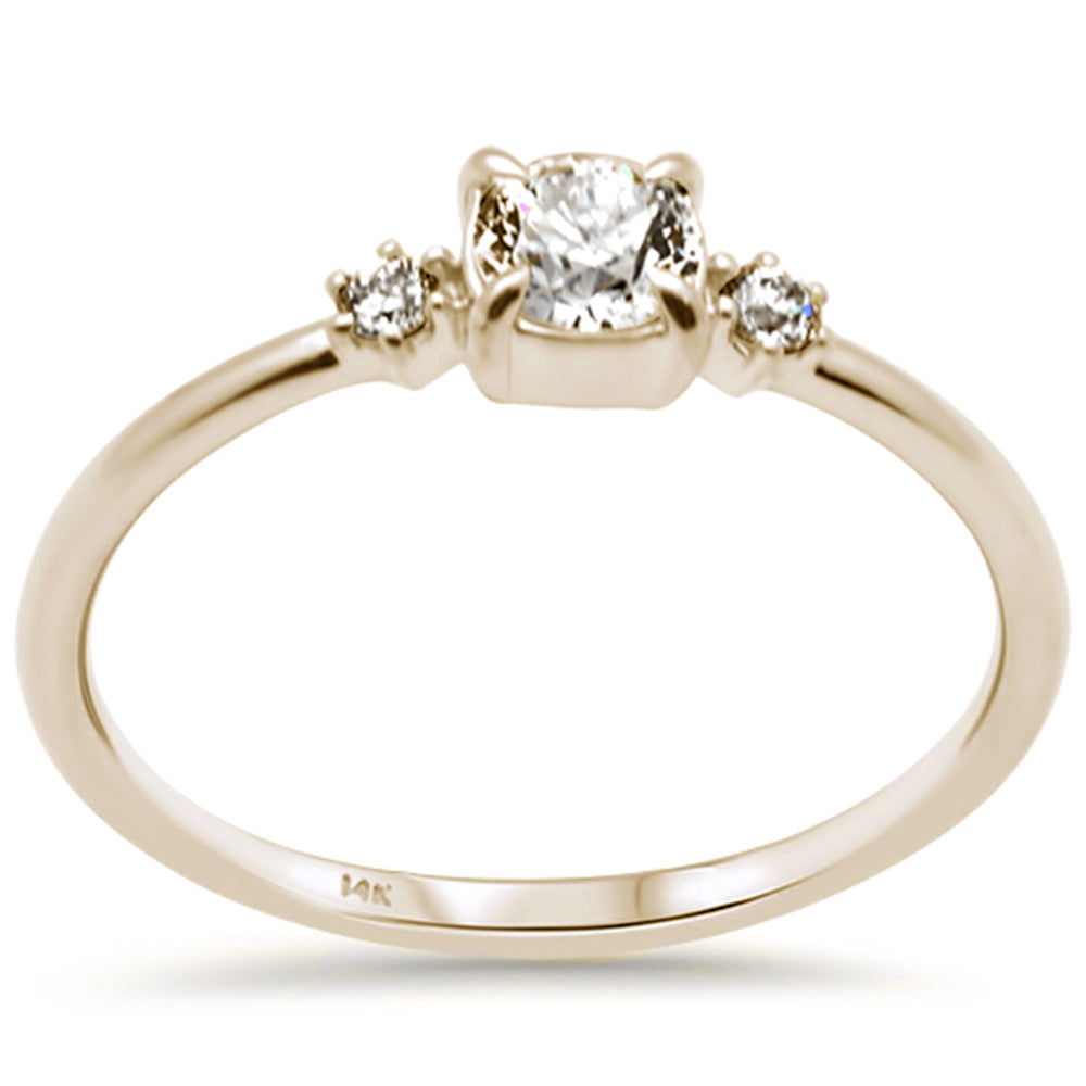 SPECIAL!.33ct G SI 14K Yellow Gold Round Diamond Thin Engagement Ring  Size 6.5