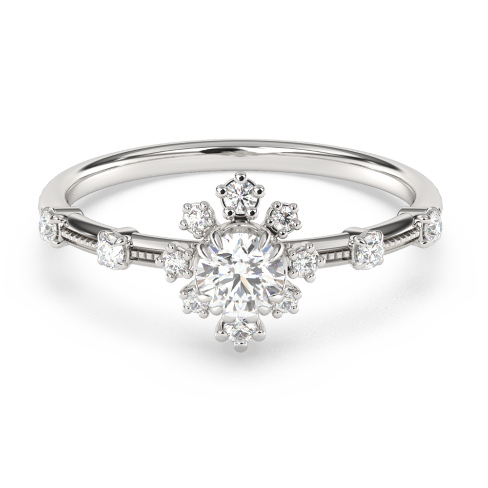 SPECIAL!.45ct G SI 14K White Gold Round Diamond Thin Engagement Ring  Size 6.5