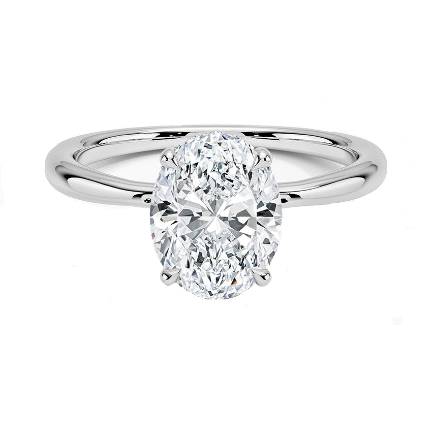 SPECIAL!.91ct G SI 14K White Gold Oval Cut Diamond Solitaire Ladies Ring