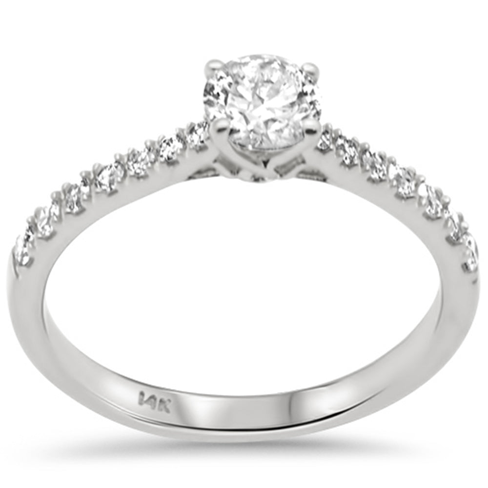 SPECIAL! .76ct G SI 14K White Gold Diamond Round Engagement Ring Size 6.5