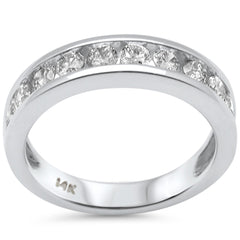 DIAMOND CLOSEOUT! 1.00ct G SI 14K White Gold Diamond Channel Set Ring Band Size 7