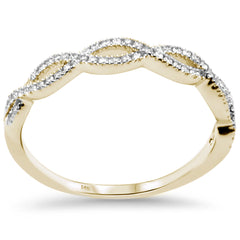 SPECIAL! .16ct G SI 14K Yellow Gold Diamond Twisted Band Ring Size 6.5