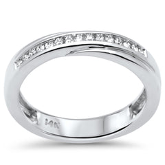 SPECIAL! .13ct G SI 14K White Gold Diamond Ladies Band Ring Size 6.5