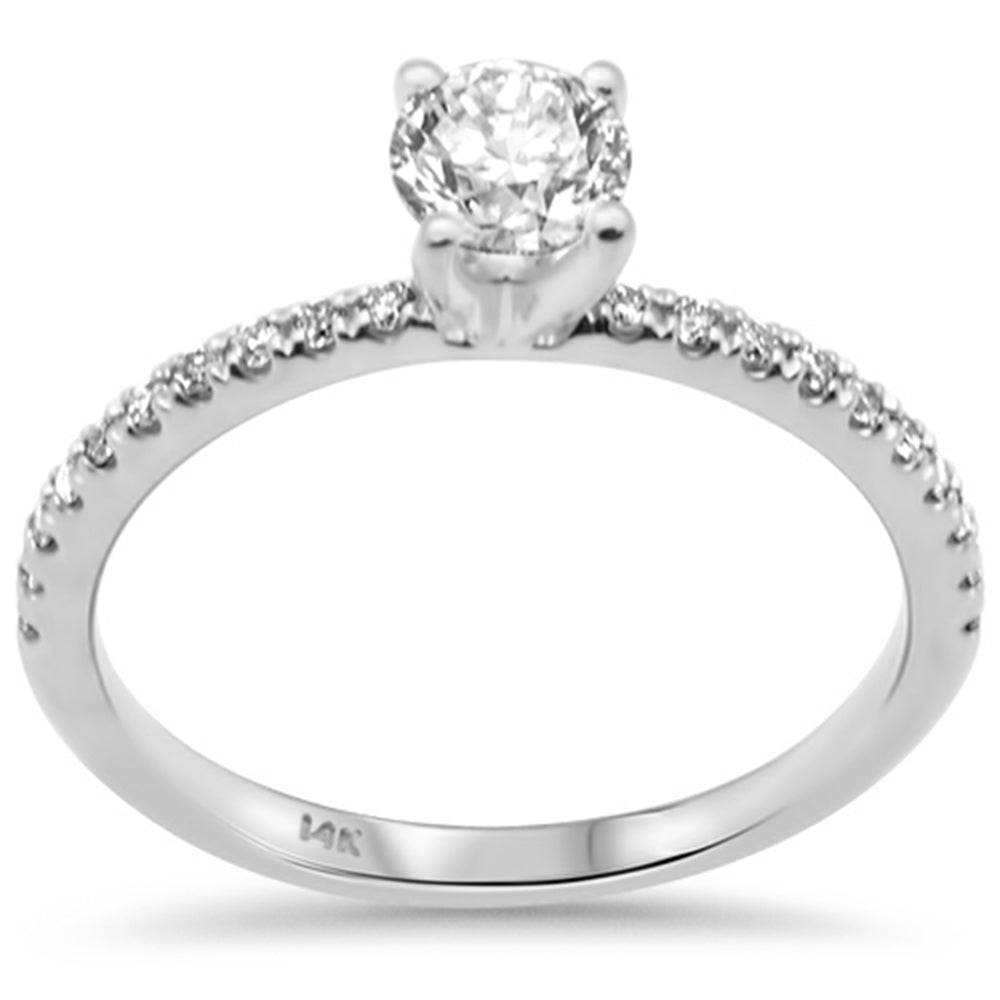 SPECIAL! .69ct G SI 14K White Gold Round Diamond Engagement Ring Size 6.5