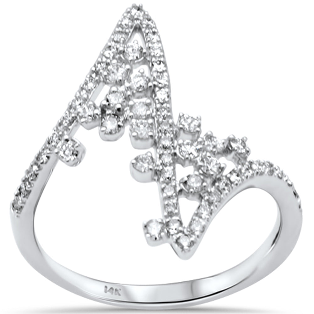 SPECIAL!.55ct G SI 14K White Gold Diamond Ladies Band Ring Size 6.5