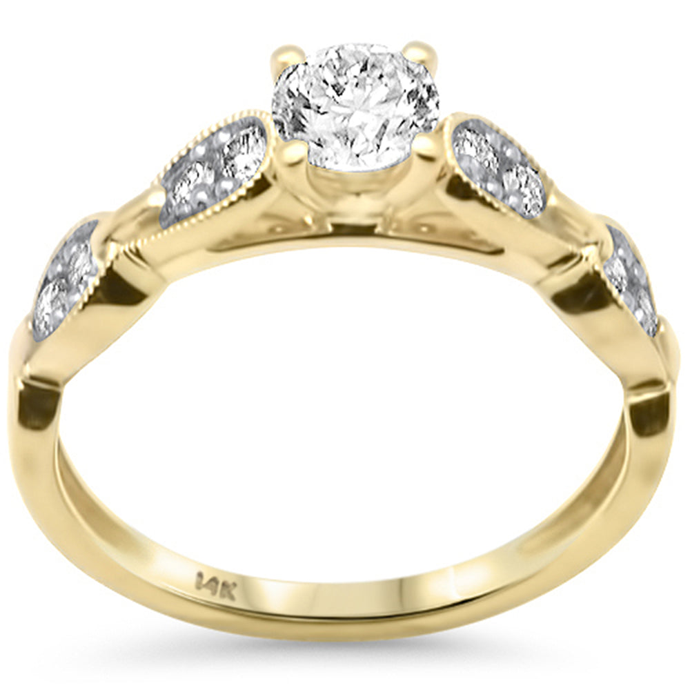 SPECIAL!.74ct G SI 14K Yellow Gold Round Diamond Engagement Ring Size 6.5