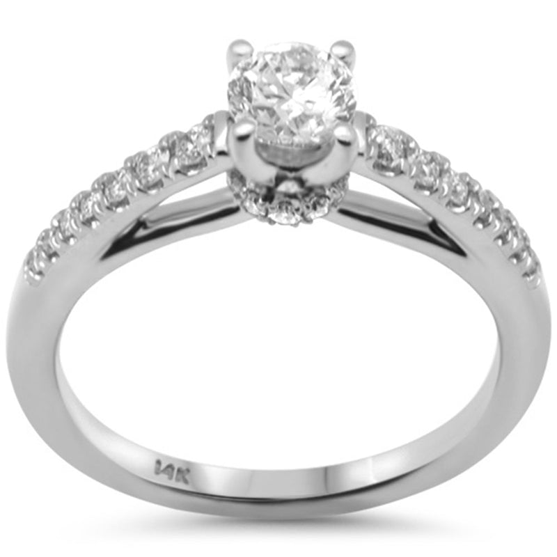 SPECIAL!.75ct G SI 14K White Gold Round Diamond Engagement Ring Size 6.5