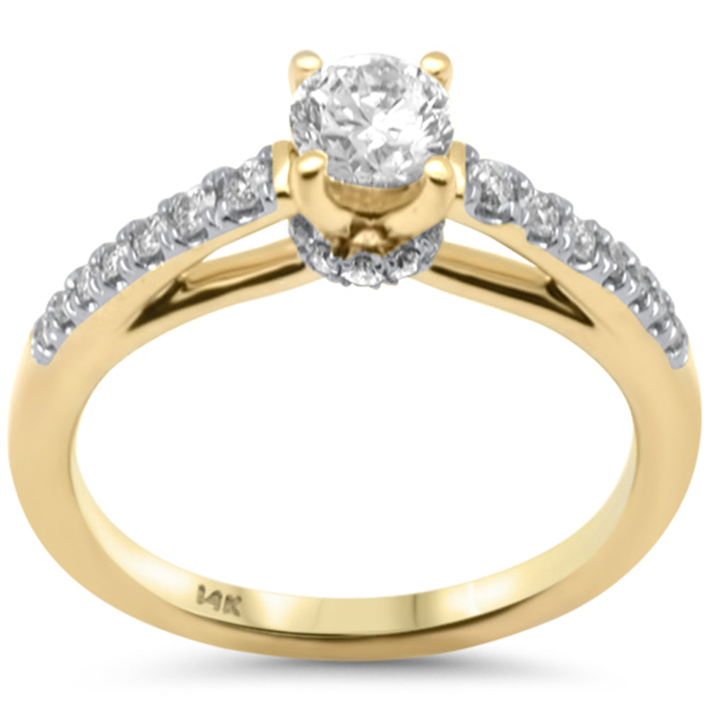 SPECIAL!.75ct G SI 14K Yellow Gold Round Diamond Engagement Ring Size 6.5