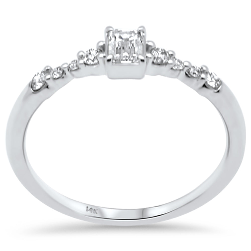 SPECIAL! .33ct G SI 14K Yellow Gold Diamond & Emerald Cut Ring Size 6.5