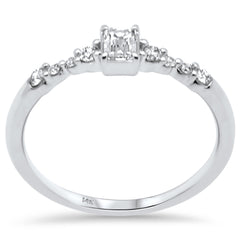 SPECIAL! .33ct G SI 14K Yellow Gold Diamond & Emerald Cut Ring Size 6.5