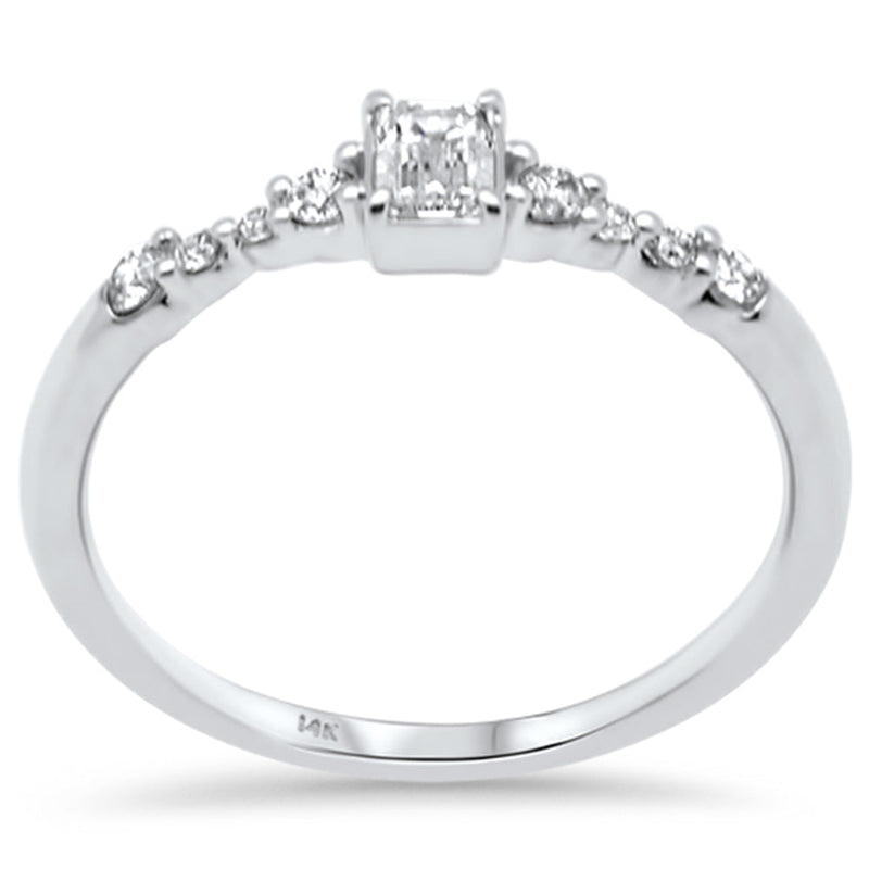 SPECIAL! .33ct G SI 14K Yellow Gold Diamond & Emerald Cut Ring Size 6.5