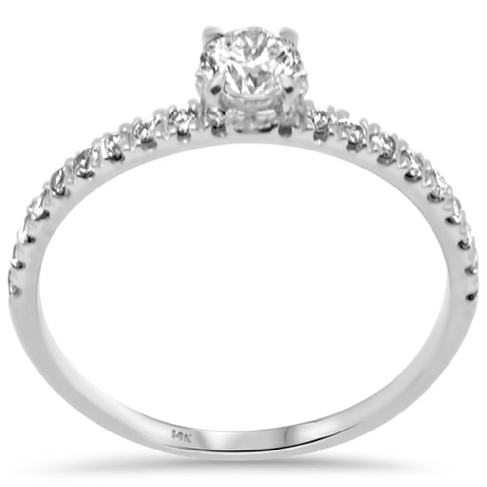 SPECIAL!.54ct G SI 14K White Gold Round Diamond Engagement Ring Size 6.5