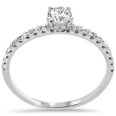 SPECIAL!.54ct G SI 14K White Gold Round Diamond Engagement Ring Size 6.5