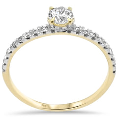 SPECIAL!.54ct G SI 14K Yellow Gold Round Diamond Engagement Ring Size 6.5