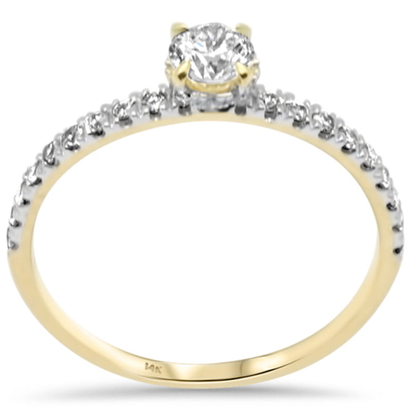 SPECIAL!.54ct G SI 14K Yellow Gold Round Diamond Engagement Ring Size 6.5