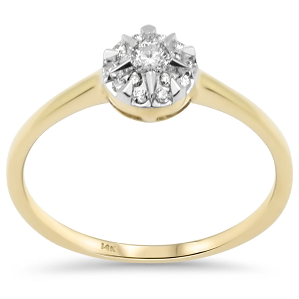 SPECIAL! .18ct G SI 14K Yellow Gold Diamond Round Shape Ring Size 6.5