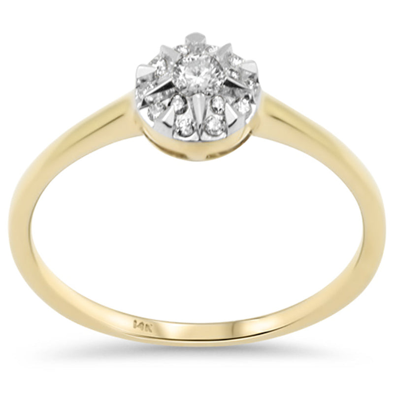 SPECIAL! .18ct G SI 14K Yellow Gold Diamond Round Shape Ring Size 6.5