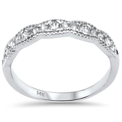 SPECIAL! .33ct G SI 14K White Gold Diamond Bead Style Ring Size 6.5