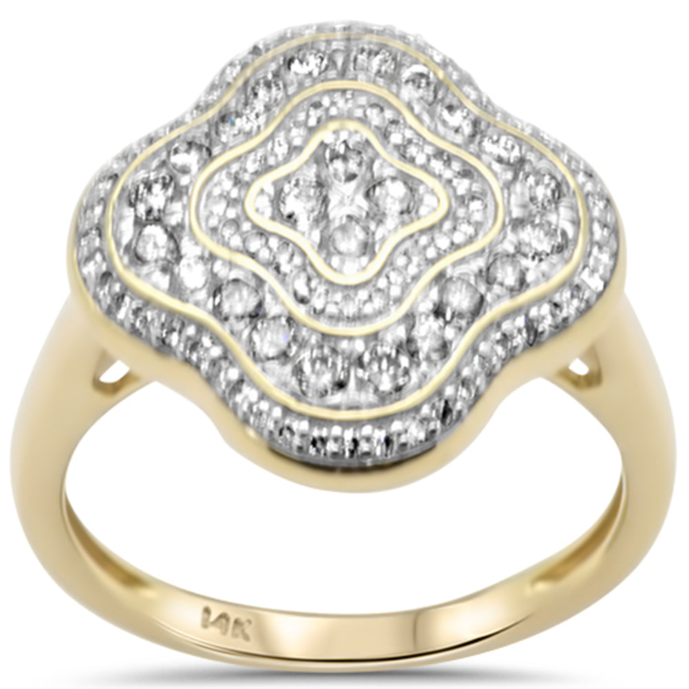SPECIAL! .75ct G SI 14K Yellow Gold Diamond Clover Ring Size 7