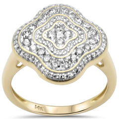 SPECIAL! .75ct G SI 14K Yellow Gold Diamond Clover Ring Size 7