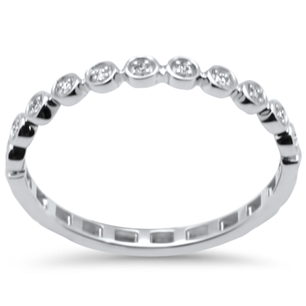 .16ct G SI 14K White Gold Diamond Thin Ladies Ring Size 6.5