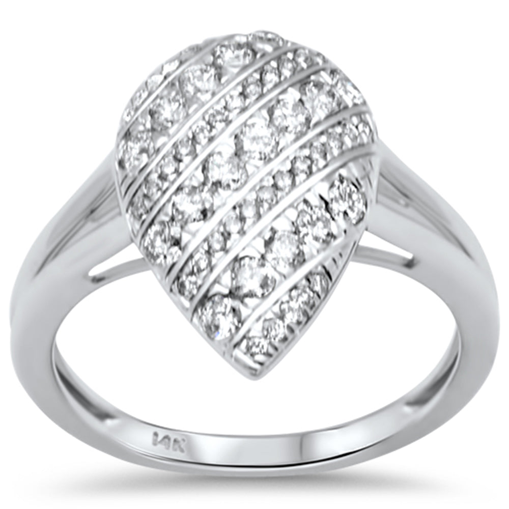 DIAMOND CLOSEOUT!  .13ct G SI 14K White Gold Diamond Pear Shape Ring Size 7