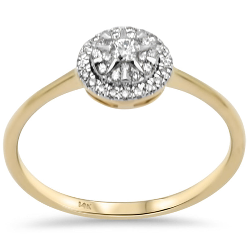 SPECIAL! .18ct G SI 14K Yellow Gold Diamond Round Shape Ring Size 6.5