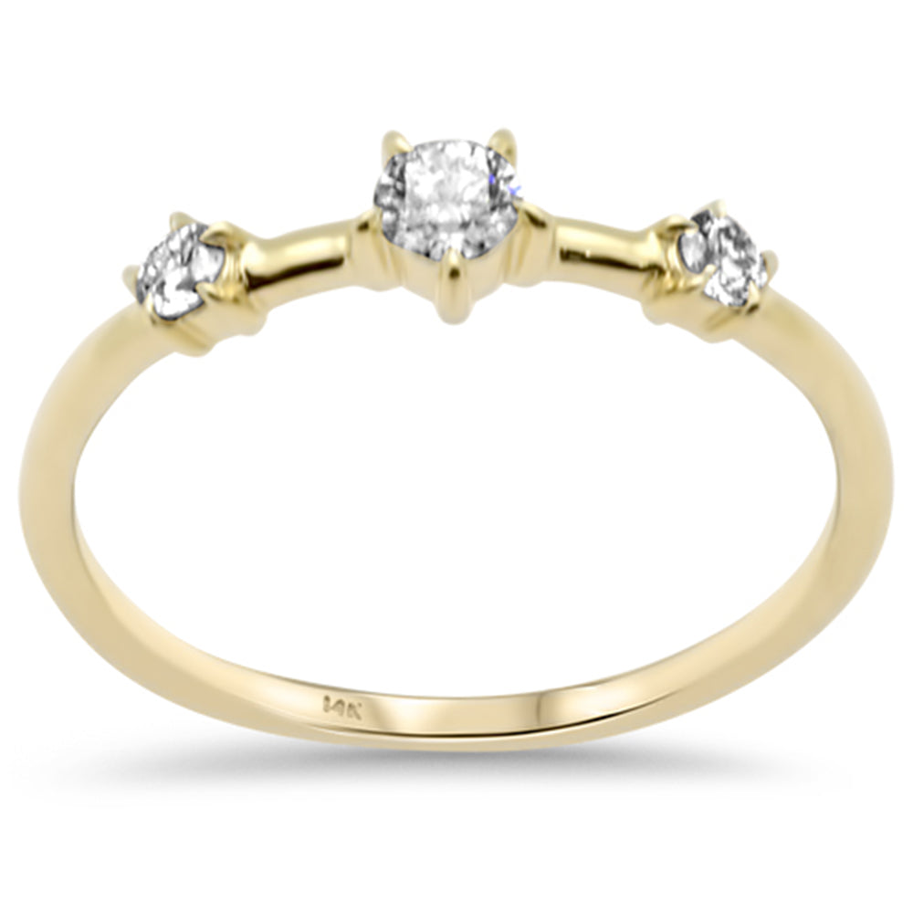SPECIAL! .26ct G SI 14K Yellow Gold Diamond 3-Stone Ring Size 6.5