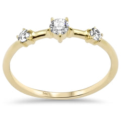SPECIAL! .26ct G SI 14K Yellow Gold Diamond 3-Stone Ring Size 6.5