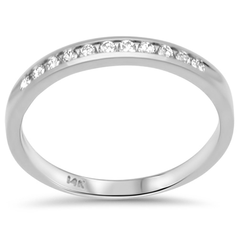 SPECIAL! .17ct G SI 14K White Gold Diamond Wedding Band Size 6.5