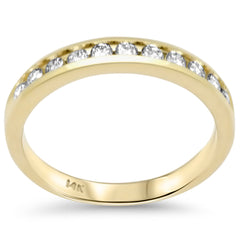 SPECIAL!.20ct G SI 14K Yellow Gold Diamond Wedding Band Size 6.5