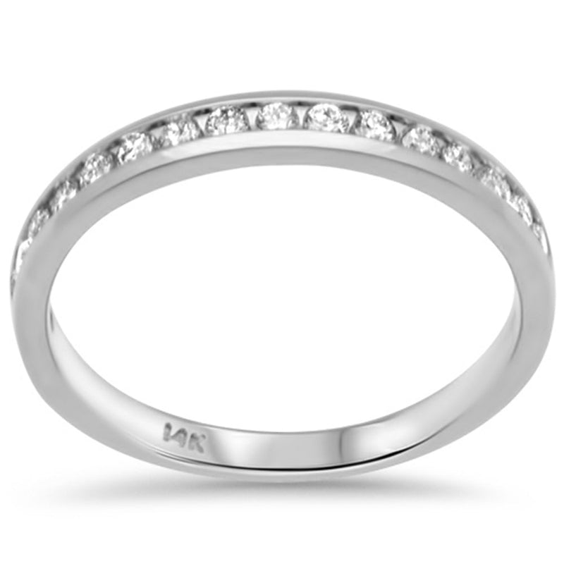 SPECIAL! .33ct G SI 14K White Gold Diamond Wedding Band Size 6.5