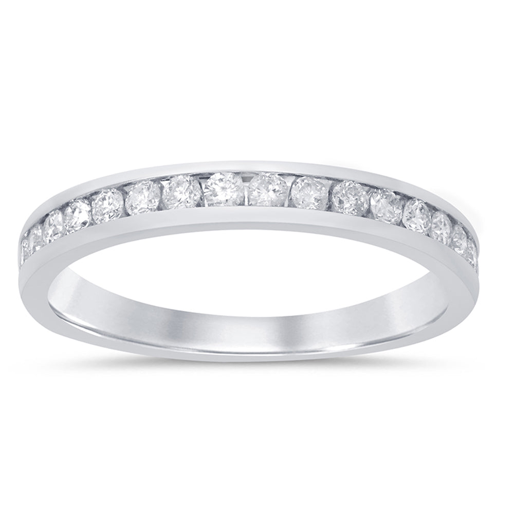 SPECIAL! .33ct G SI 14K White Gold Diamond Wedding Band Size 6.5